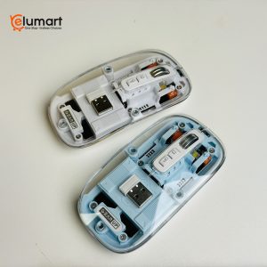GearUP WM30 Transparent Crystal 2.4G + Bluetooth Magnetic Wireless Mouse