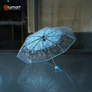 Transparent Flower Design Umbrella