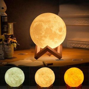 Rechargeable 3D Moon Lamp With Remote -18 CM