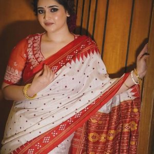 Half Silk Sharee with Blouse Piece