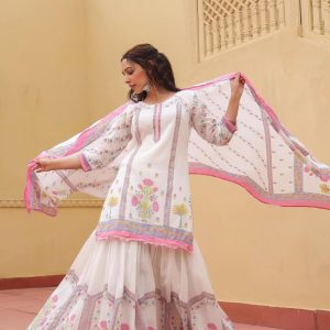 Sharara Three Piece Set – Elegant Cotton Collection