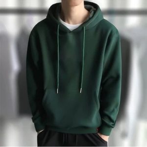 Solid Color Stylish Cotton Hoodie