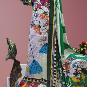 Digital Print Cotton Three Piece