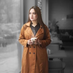 Stylish Ladies Overcoat (Button System)