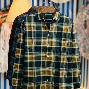Pure Cotton Full Sleeve Check & Print Shirt for Men