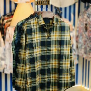 Pure Cotton Full Sleeve Check & Print Shirt for Men