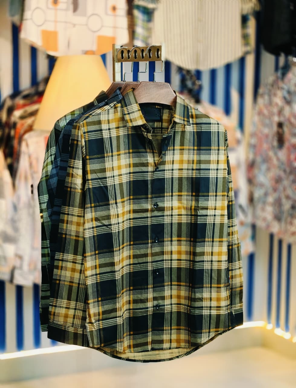 Pure Cotton Full Sleeve Check & Print Shirt for Men Pure Cotton Full Sleeve Check & Print Shirt for Men