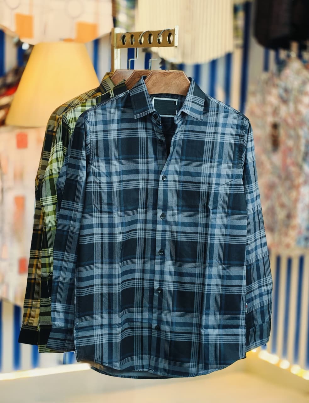 Pure Cotton Full Sleeve Check & Print Shirt for Men Pure Cotton Full Sleeve Check & Print Shirt for Men