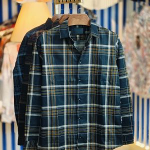 Pure Cotton Full Sleeve Check & Print Shirt for Men