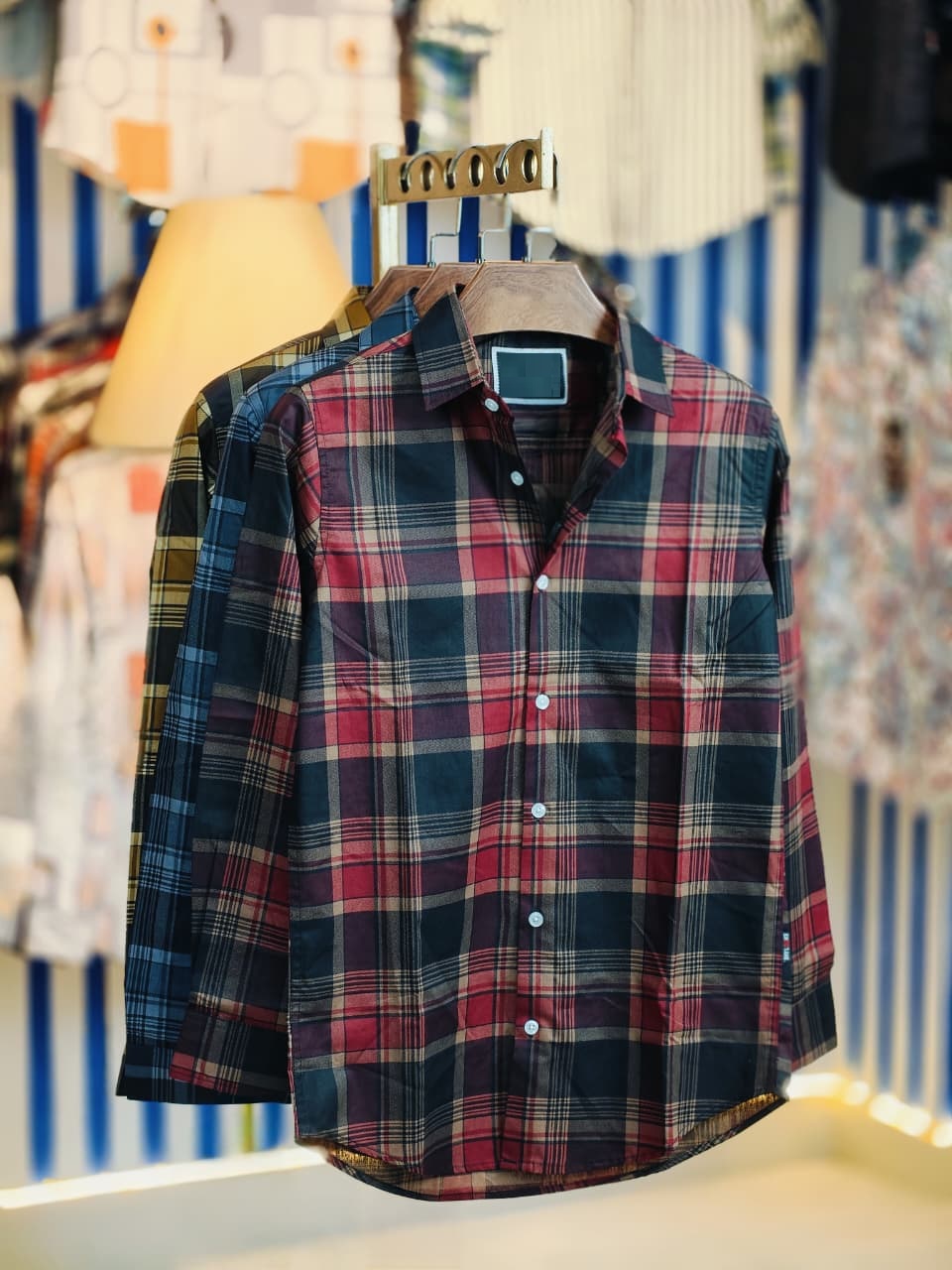 Pure Cotton Full Sleeve Check & Print Shirt for Men Pure Cotton Full Sleeve Check & Print Shirt for Men