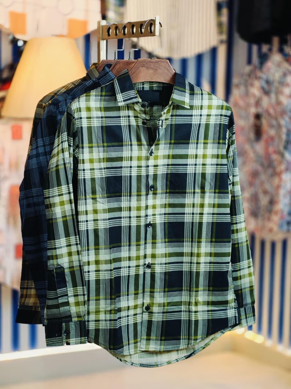 Pure Cotton Full Sleeve Check & Print Shirt for Men Pure Cotton Full Sleeve Check & Print Shirt for Men