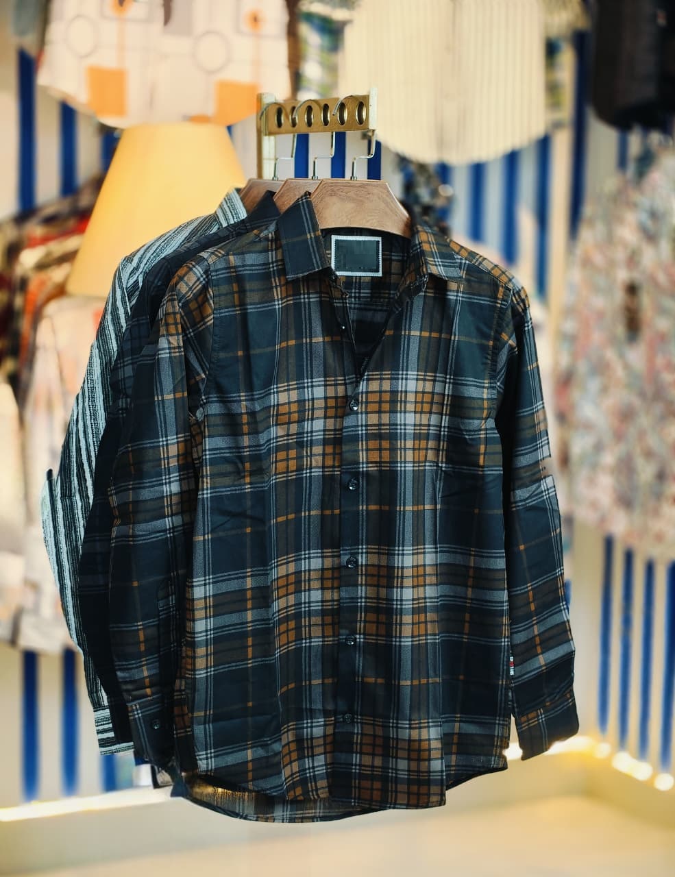 Pure Cotton Full Sleeve Check & Print Shirt for Men Pure Cotton Full Sleeve Check & Print Shirt for Men